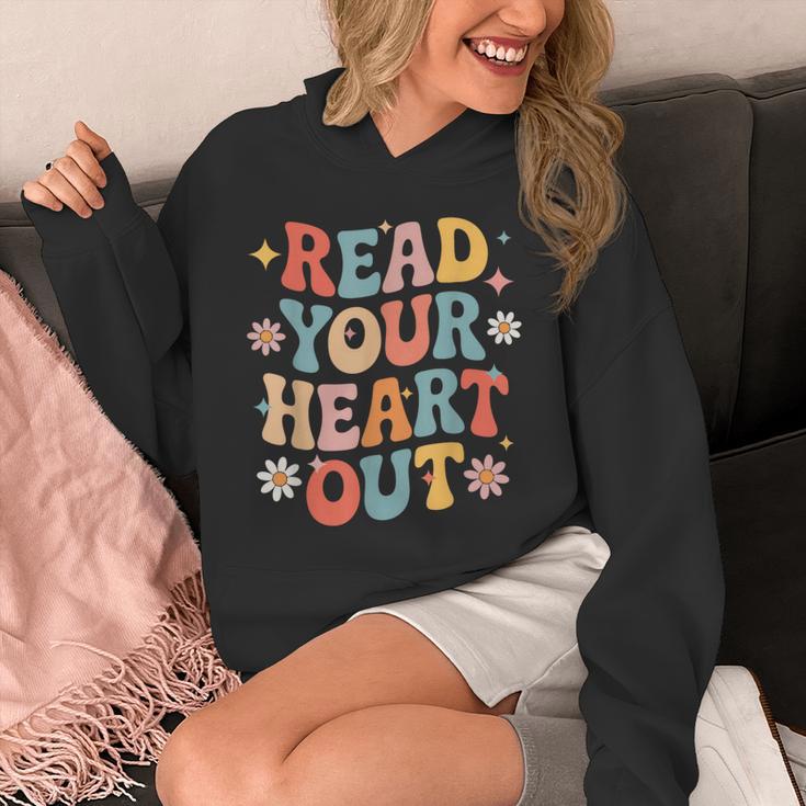 Read Your Heart Out Cute For Teacher Women Love Reading Book Unisex Hoodie