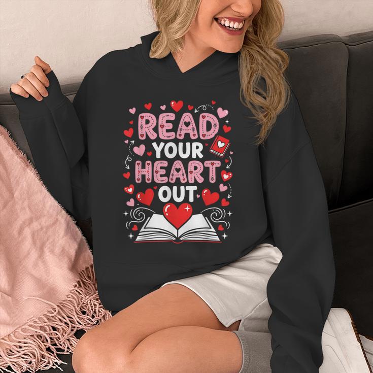 Read Your Heart Out Valentine Reading Book Lover Teacher Unisex Hoodie