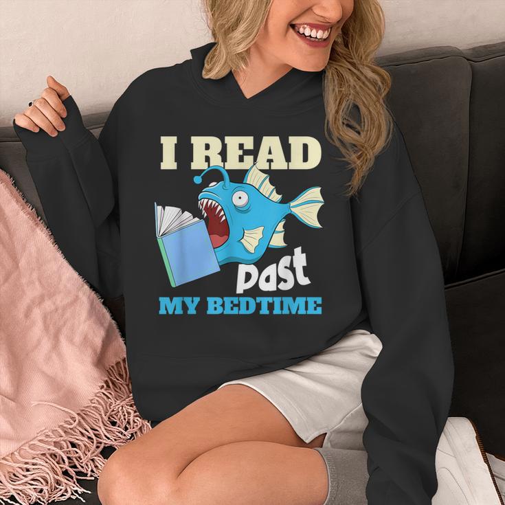 I Read Past My Bed Time Book Reading Anglerfish Librarian Unisex Hoodie I Read Past My Bed Time Book Reading Anglerfish Librarian Unisex Hoodie