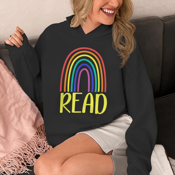READ Rainbow Read Librarian Teacher Book Readers Reading Unisex Hoodie