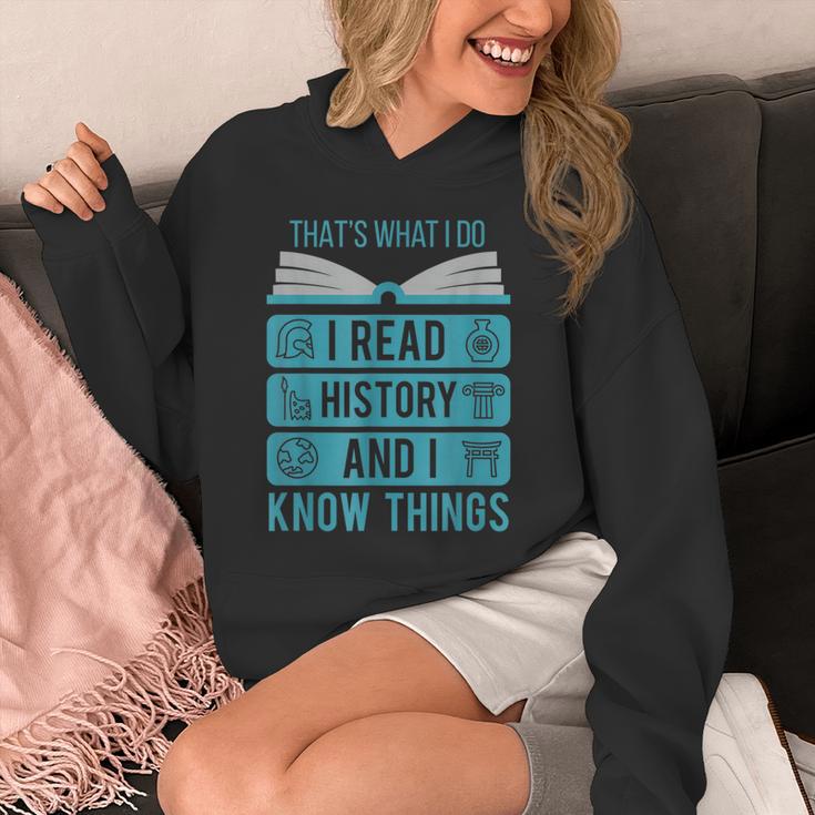 I Read History And Know Things Cute Book Lovers Unisex Hoodie
