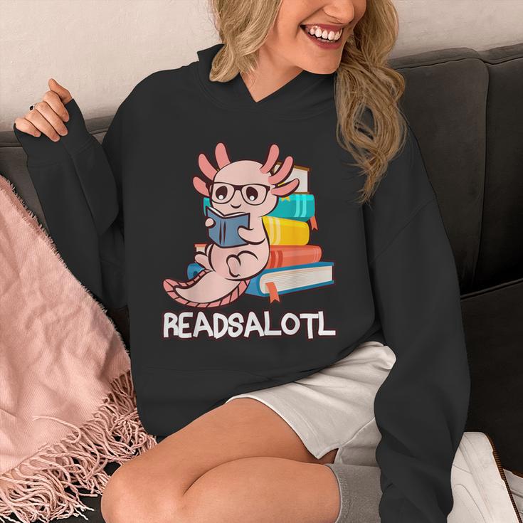Readalotl a Kawaii Axolotl Reading a Book As Readsalotl Unisex Hoodie Readalotl a Kawaii Axolotl Reading a Book As Readsalotl Unisex Hoodie