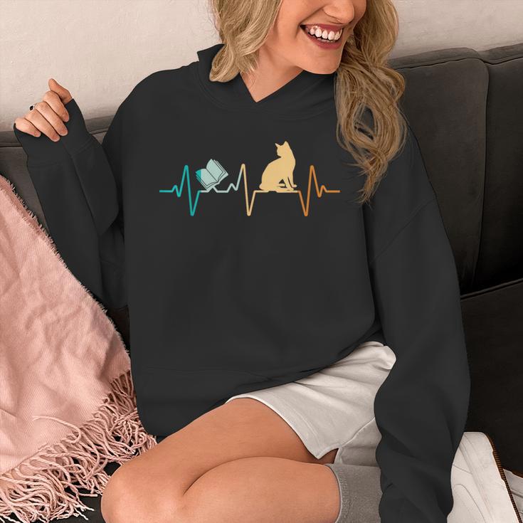 Reading Cat Heartbeat Book & Cat Lover Unisex Hoodie Reading Cat Heartbeat Book & Cat Lover Unisex Hoodie
