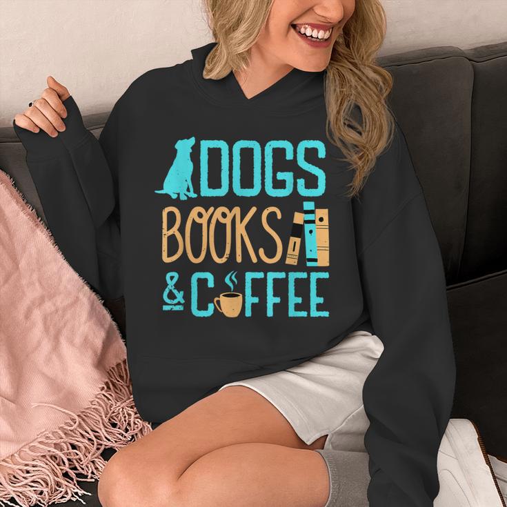 Reading Dogs And Coffee Book Nerd Dog Lover Coffeeholic Unisex Hoodie