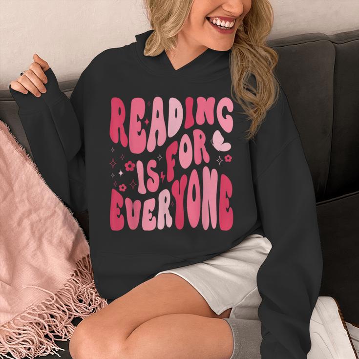 Reading Is For Everyone Books Lover Librarian Bookish Groovy Unisex Hoodie Reading Is For Everyone Books Lover Librarian Bookish Groovy Unisex Hoodie