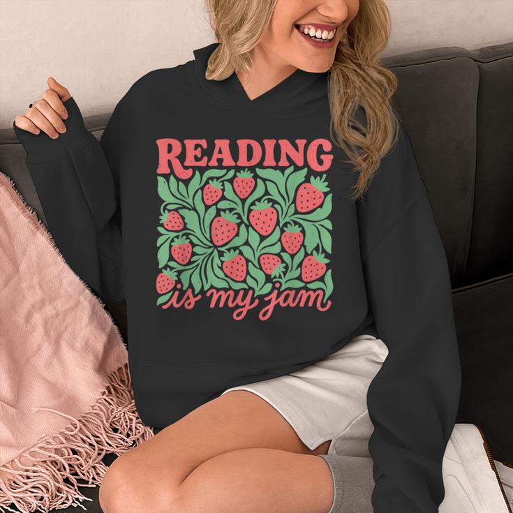 Reading Is My Jam Strawberry Bookish Book Lover Reader Nerd Unisex Hoodie