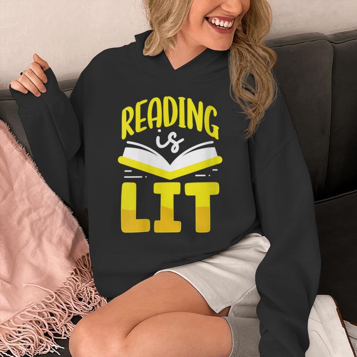 Reading Is Lit Bookworm Book Reading Unisex Hoodie