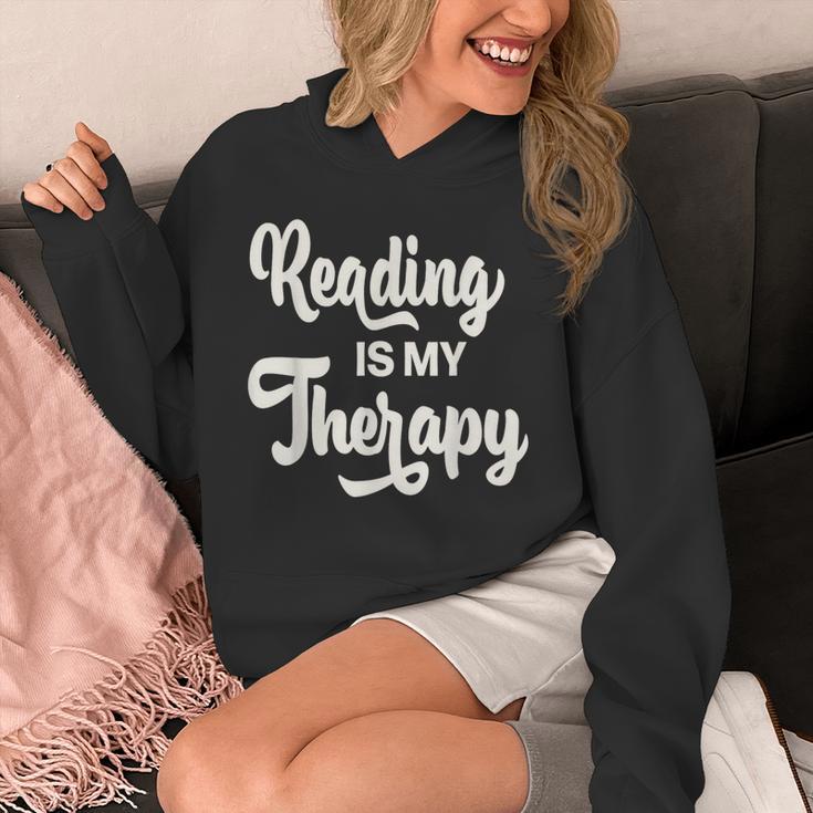 Reading Is My Therapy Book Lover Bookworm Reader Unisex Hoodie
