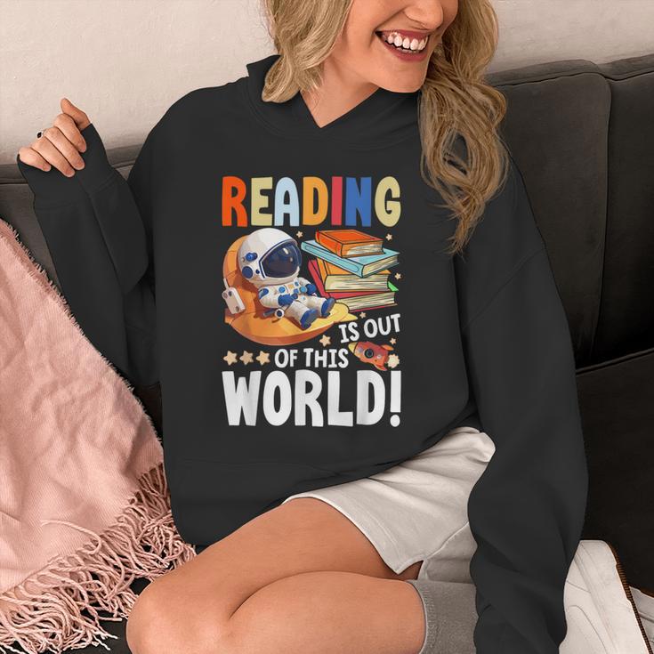 Reading Space Exploration Book Astronomy Lover Bookworm Unisex Hoodie
