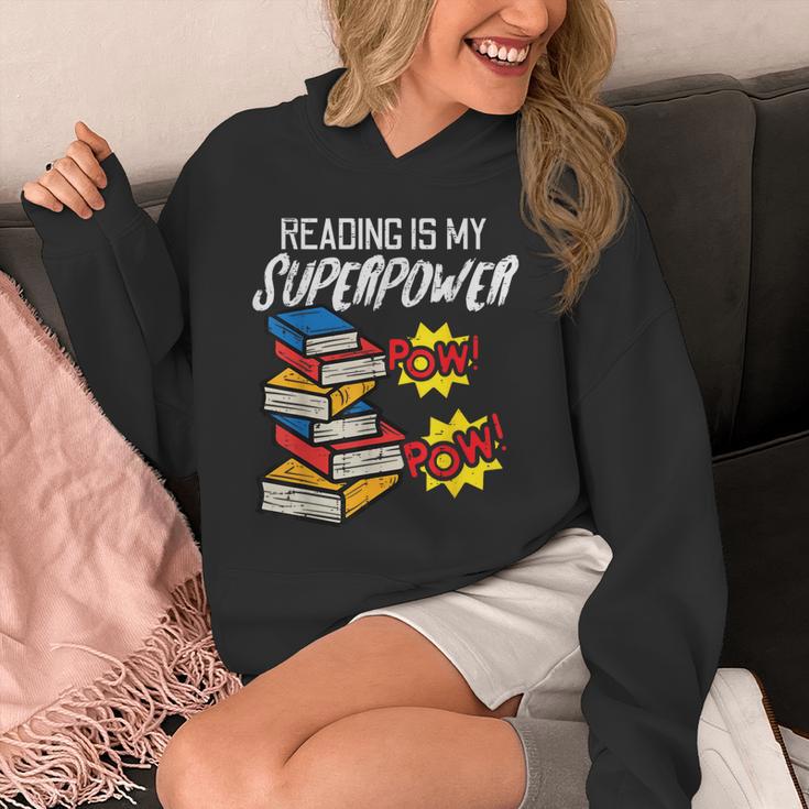 Reading Is My Superpower Book Lover Bookworm Librarian Unisex Hoodie