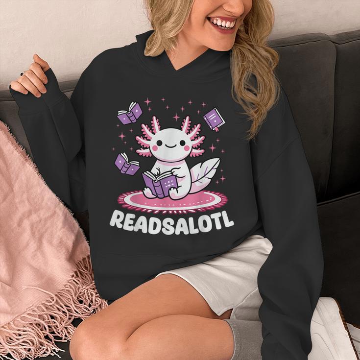 Readsalotl Axolotl Kawaii Anime Book Lover Reading Unisex Hoodie Readsalotl Axolotl Kawaii Anime Book Lover Reading Unisex Hoodie
