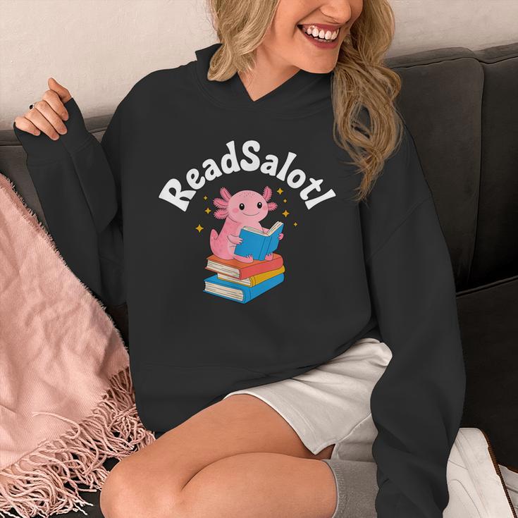 Readsalotl Axolotl Reading a Book Bookworm Unisex Hoodie Readsalotl Axolotl Reading a Book Bookworm Unisex Hoodie