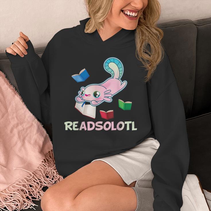 Readsolotl Axolotls Funny Kids Reading Fish Books Lizard Unisex Hoodie