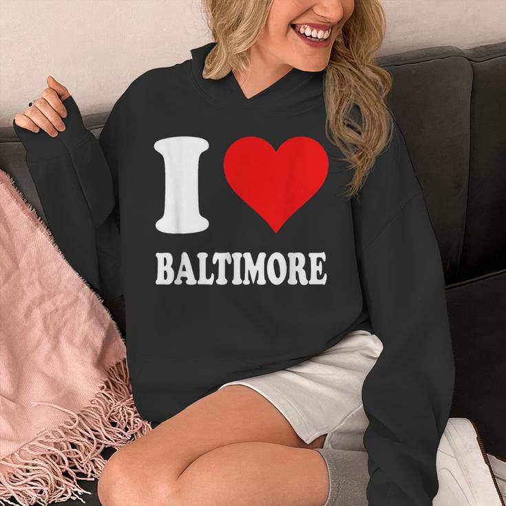 Red Heart I Love Baltimore パーカー