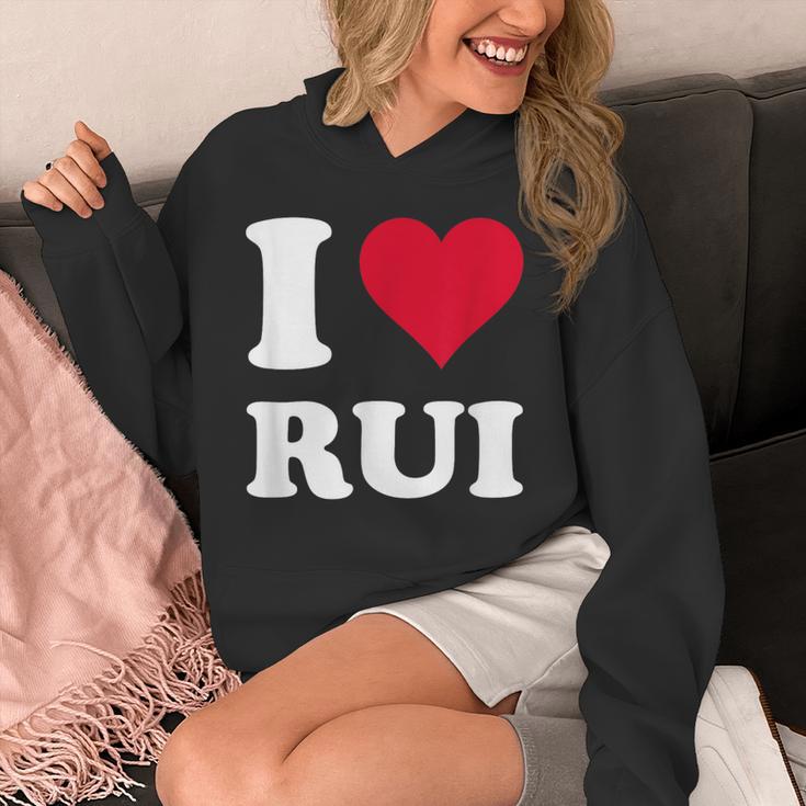 Red Heart I Love Rui パーカー