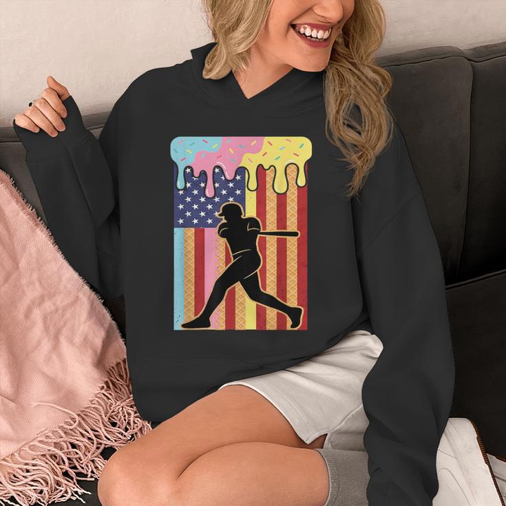 Retro Baseball Drip Boys Ice Cream Patriotic American Flag Unisex Hoodie Retro Baseball Drip Boys Ice Cream Patriotic American Flag Unisex Hoodie