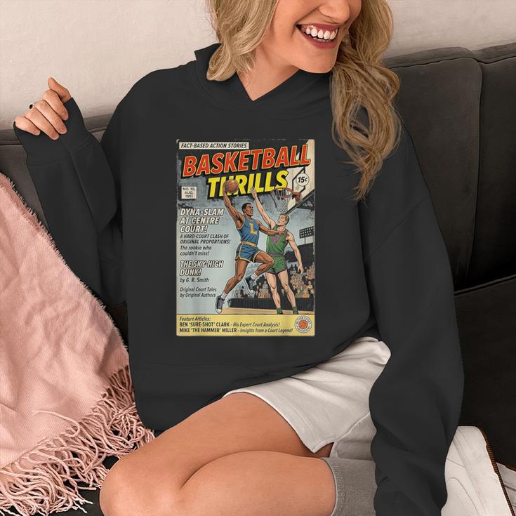 Retro Basketball Player Comic Book Style Dunker Graphic Unisex Hoodie