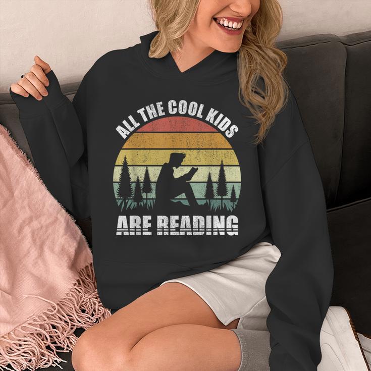 Retro All The Cool Kids Are Reading Book Shirt Vintage Unisex Hoodie