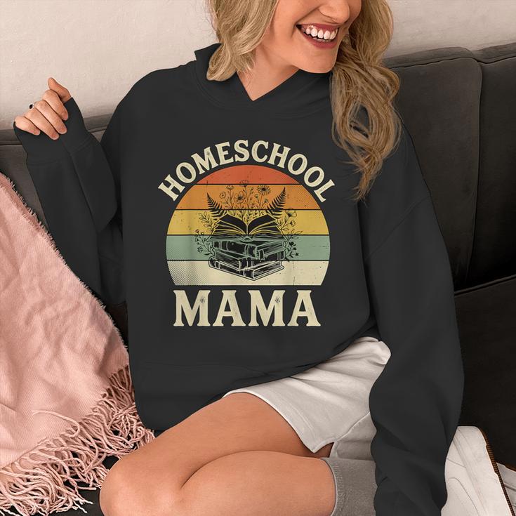 Retro Floral Homeschool Mama Wildflower Book Stack Aesthetic Unisex Hoodie