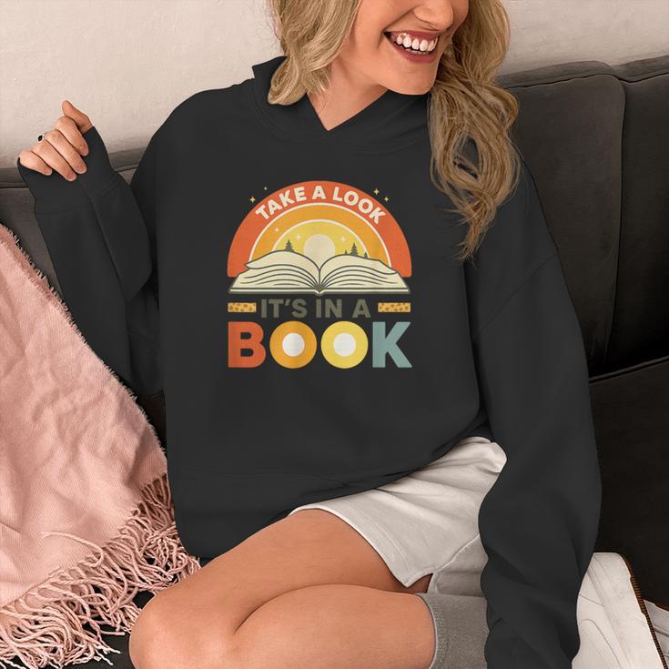 Retro Open Book Rainbow Reading Graphic Unisex Hoodie