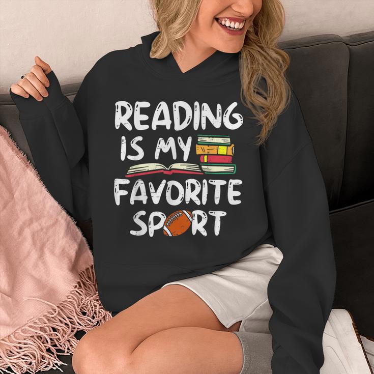 Retro Reading Is My Favorite Sport Football World Book Day Unisex Hoodie