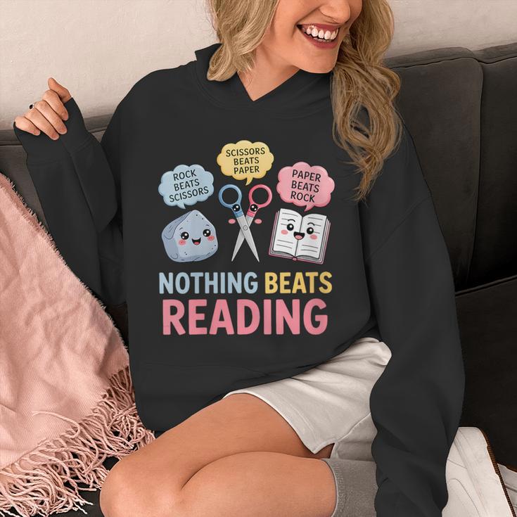 Rock Paper Scissors Nothing Beats Reading Book Lover Unisex Hoodie Rock Paper Scissors Nothing Beats Reading Book Lover Unisex Hoodie