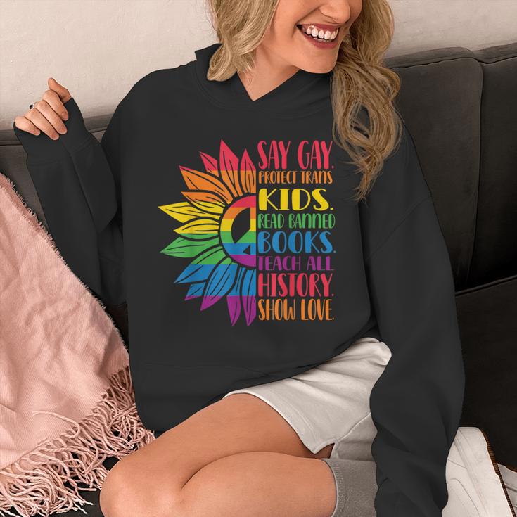 Say Gay Protect Trans Kids Read Banned Books Pride Month Unisex Hoodie Say Gay Protect Trans Kids Read Banned Books Pride Month Unisex Hoodie