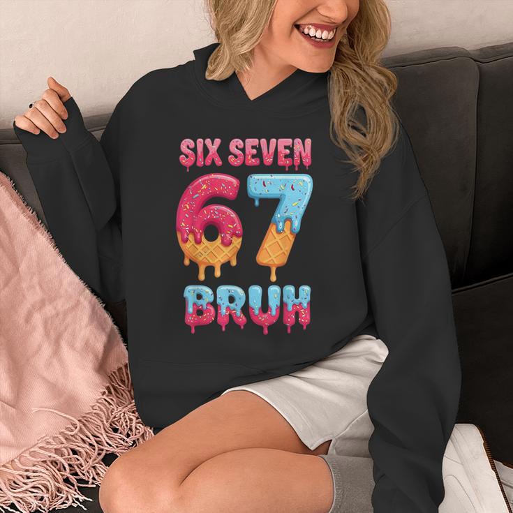 Six Seven Bruh 67 Ice Cream Drip Baseball For Men Women Kids Unisex Hoodie Six Seven Bruh 67 Ice Cream Drip Baseball For Men Women Kids Unisex Hoodie