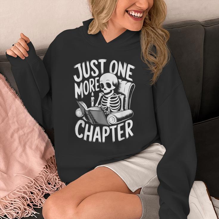 Skeleton Reading Book Halloween Just One More Chapter Unisex Hoodie Skeleton Reading Book Halloween Just One More Chapter Unisex Hoodie