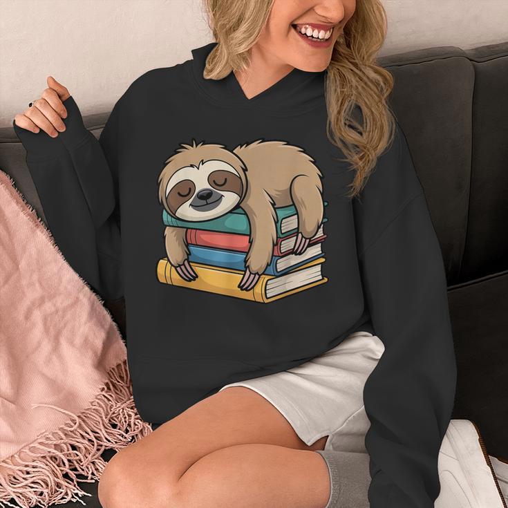 Sloth Sleeping On Books Unisex Hoodie