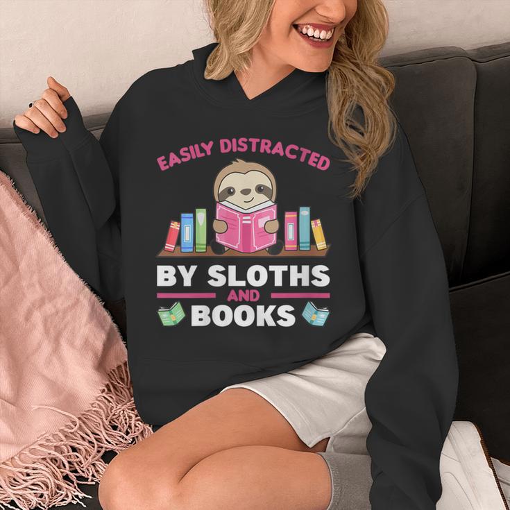 Sloths And Books Saying With Book And Sloth Unisex Hoodie
