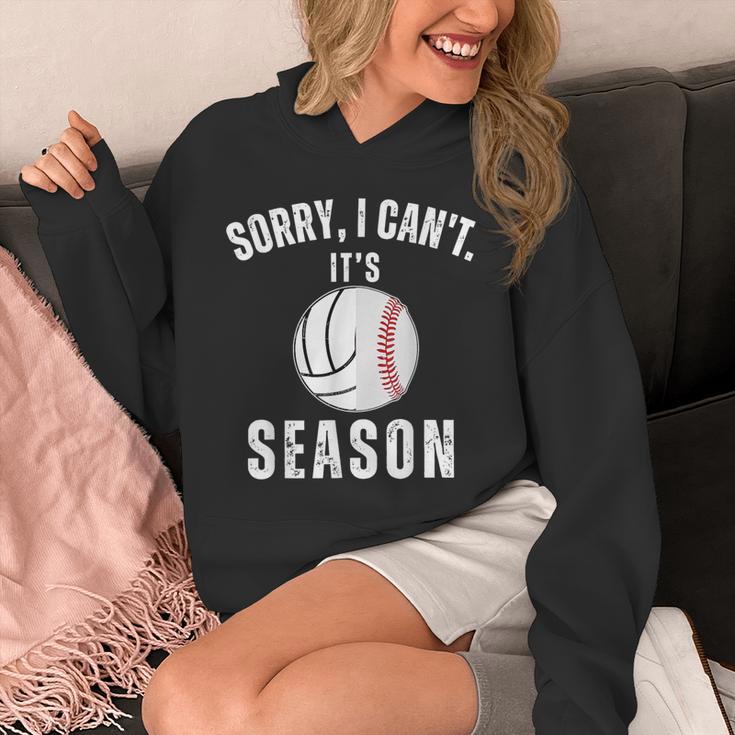 Sorry I Can't It's Volleyball Baseball Season Mom Of Both Unisex Hoodie Sorry I Can't It's Volleyball Baseball Season Mom Of Both Unisex Hoodie
