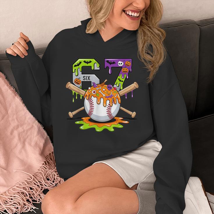 Spooky Halloween Baseball Ice Cream Dripping Six Seven 6 7 Unisex Hoodie Spooky Halloween Baseball Ice Cream Dripping Six Seven 6 7 Unisex Hoodie