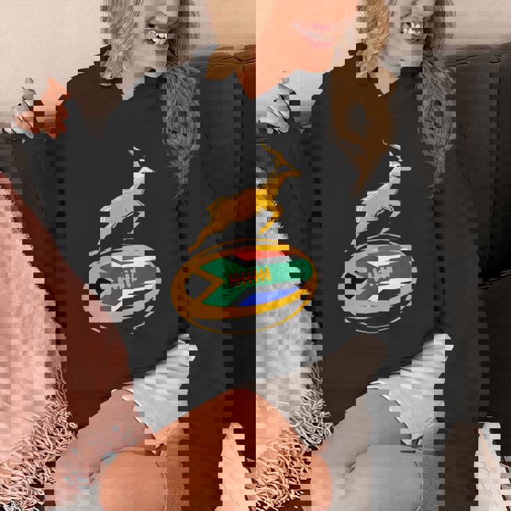 Springbok ラグビーボール & 南アフリカ国旗 メンズ レディース キッズ パーカー