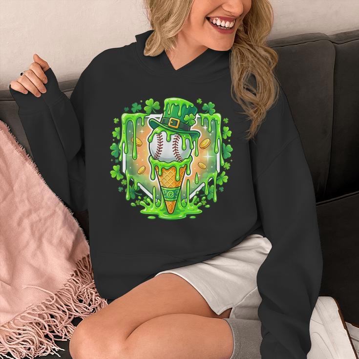 St Patrick Day Baseball Drip Ice Cream Baseball Home Plate Unisex Hoodie St Patrick Day Baseball Drip Ice Cream Baseball Home Plate Unisex Hoodie