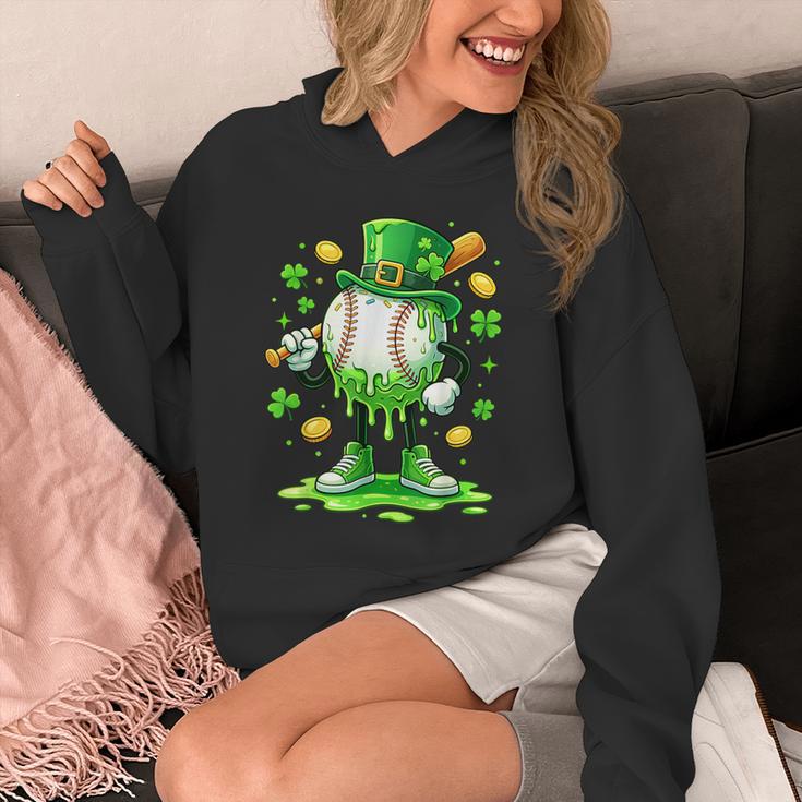 St Patrick Day Baseball Drip Ice Cream Baseball Unisex Hoodie