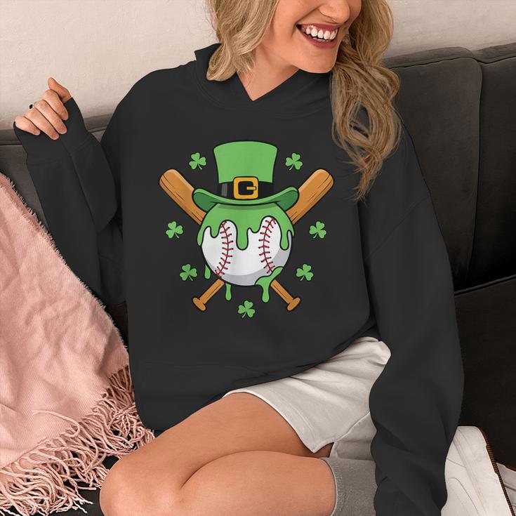 St Patricks Day Baseball Drip Ice Cream Baseball Home Plate Unisex Hoodie
