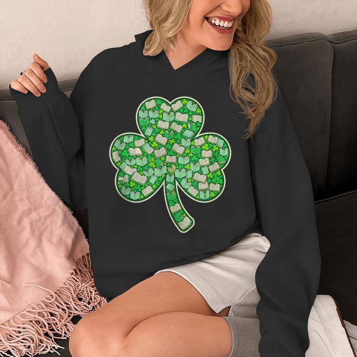 St Patricks Day Bookworm Shamrock Book Lover Unisex Hoodie