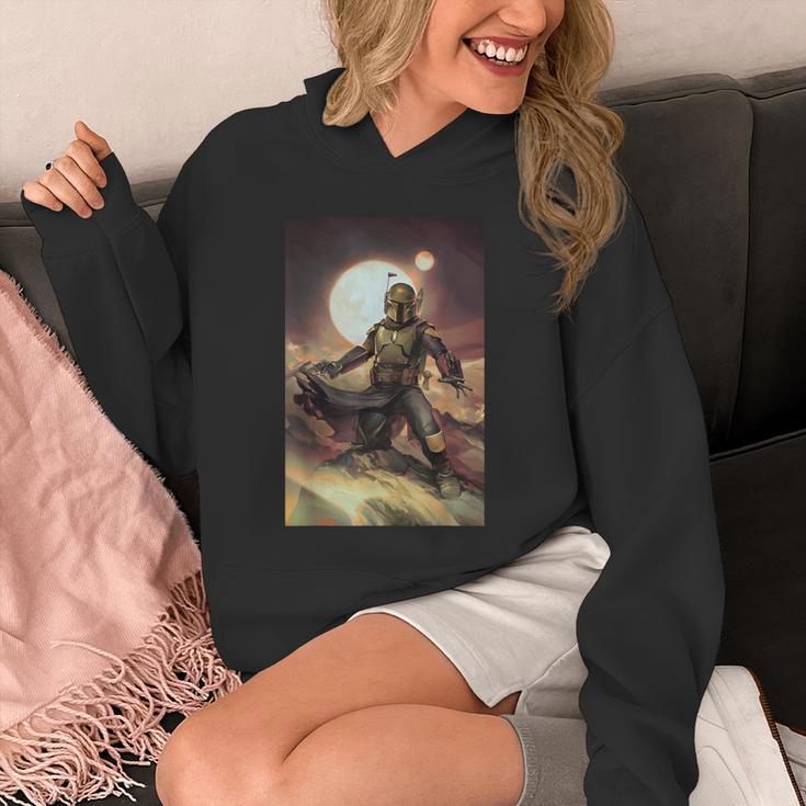Star Wars The Book Of Boba Fett Combat Pose Portrait Unisex Hoodie