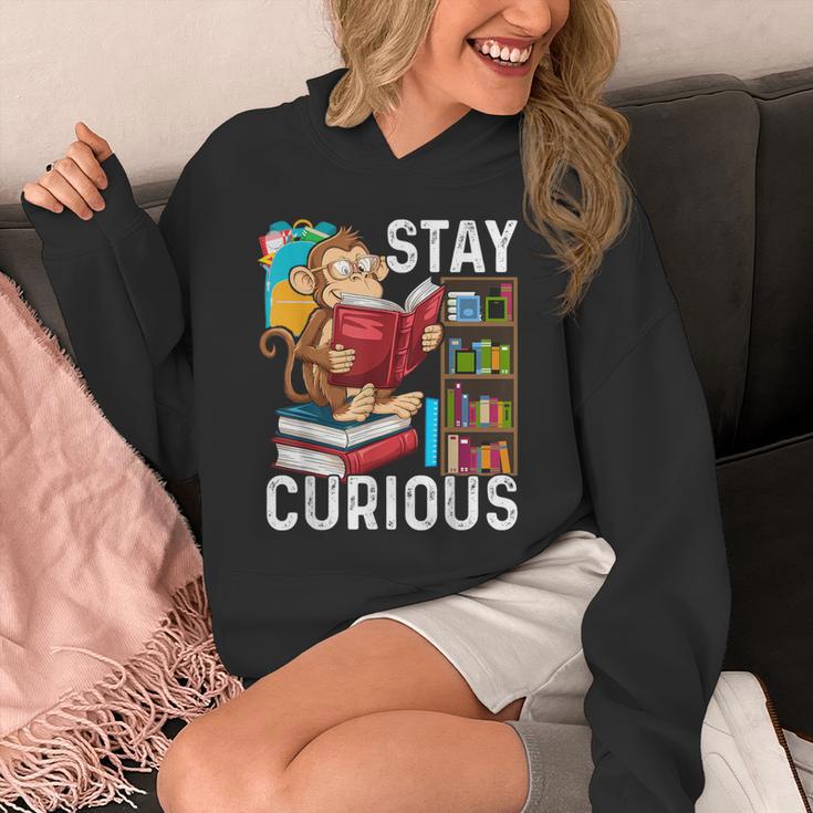 Stay Curious Monkey Reading Book Lover Bookworm Unisex Hoodie Stay Curious Monkey Reading Book Lover Bookworm Unisex Hoodie
