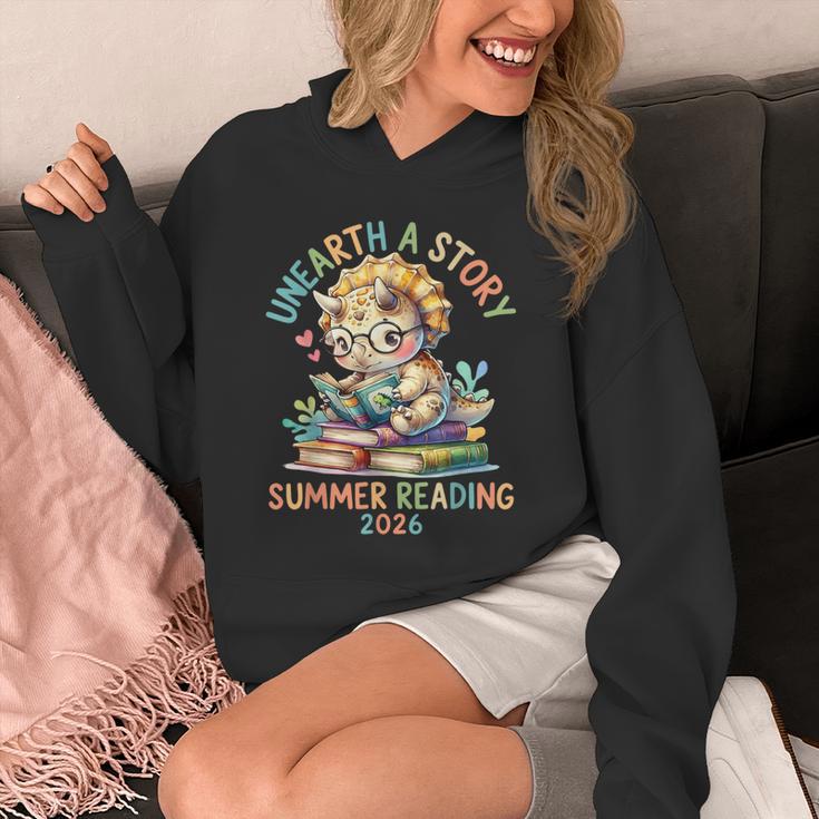 Summer Reading 2026 Books Dino Kids Librarian Tees Unisex Hoodie