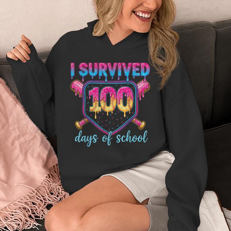 I Survived 100 Days Of School Baseball 100th Day Kids Girls Unisex Hoodie I Survived 100 Days Of School Baseball 100th Day Kids Girls Unisex Hoodie