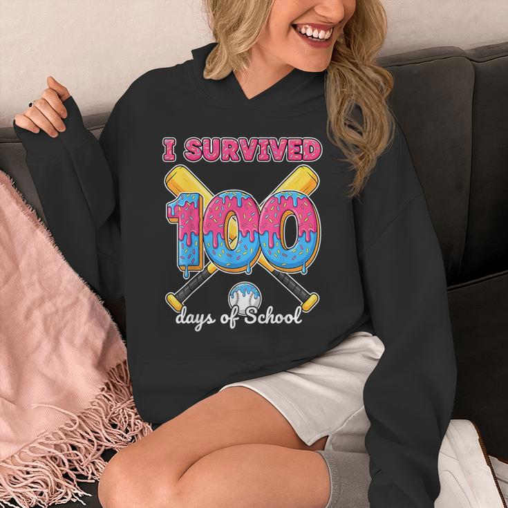 I Survived 100 Days Of School Baseball Cream Drip Boys Unisex Hoodie I Survived 100 Days Of School Baseball Cream Drip Boys Unisex Hoodie