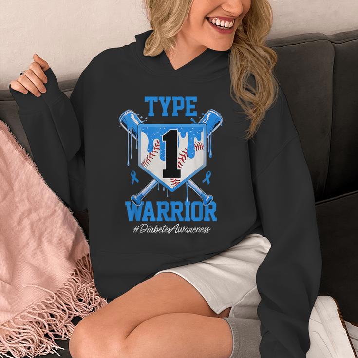 T1D Warrior Baseball Drip Diabetes Awareness Blue Ribbon Unisex Hoodie T1D Warrior Baseball Drip Diabetes Awareness Blue Ribbon Unisex Hoodie