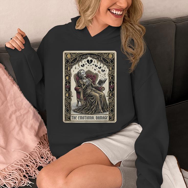 Tarot Card The Emotional Damage Skeleton Romantasy Book Unisex Hoodie