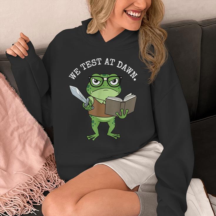 Test Day Grumpy Frog Book WE Test AT Dawn Fantasy Unisex Hoodie