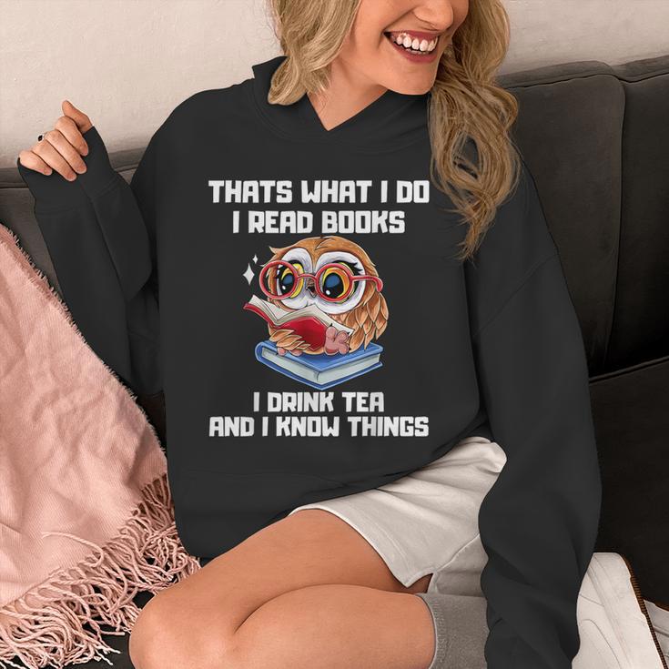 Thats What I Do Read Books Drink Tea Know Things Owl Unisex Hoodie