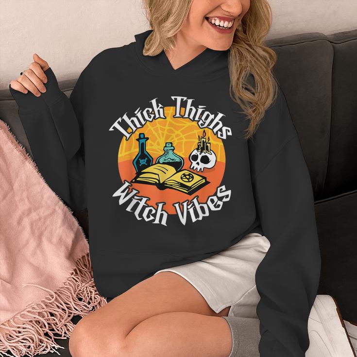Thick Thighs Witch Vibes Spell Book And Potions Unisex Hoodie
