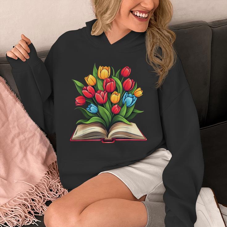 Tulips Flowers Book Floral Unisex Hoodie