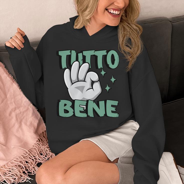 Tutto Bene イタリアの手のジェスチャー面白い引用イタリア 長袖tシャツ パーカー